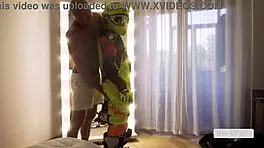 Exciting Ride With Athletic Teen Model In Motorcycle Gear