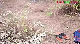 Horny Bush Babe Gets Fucked In Ass By Monster Cock Outdoors