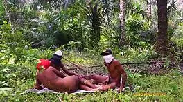 Mature african slut with big tits gets passionately stroked 😍