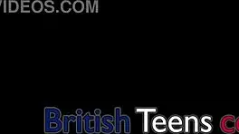 Feeling The Intense Passion As Collared British 18 Year Old Gets Fucked Hard In The Kitchen