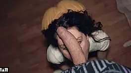 Petite college girl eagerly takes huge massive cock