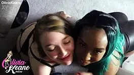 Two British Teens Sucking Cock at Party 😈