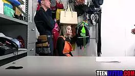 Teen Shoplifter Dped by Stepbrother & Security Guard