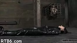 Stripping Inside A Petite 18+ Steel Cage