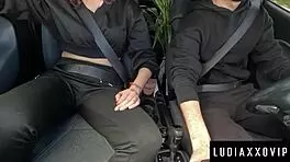 Shy Teen Finger Fucked by Stepdad While Driving