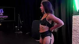 I had a gangbang with brunette in lingerie