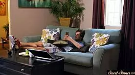 young stepdaughter sucks in sixtynine pose