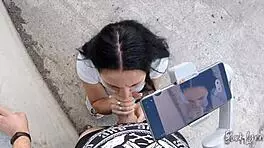 She asked me to film her blowjob skills