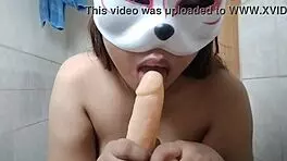 What if this dildo was your cock? Sucking for viewers, sexyasianvidx