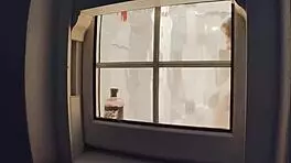 Peeking at Neighbor in Shower