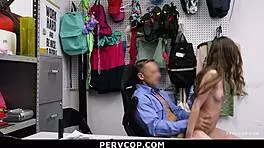 The intriguing big mouthed thief gets her just deserts - Pervcop