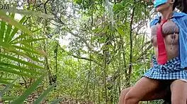 pinay teen college meet their school guard secretly in the jungle and fucked until cum in pussy