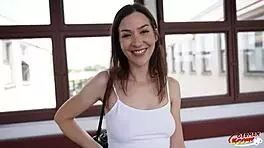 German scout picks up small tits vegan bitch