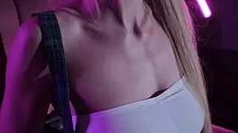 skinny 18yo teen with big tits and narrow waist gets gang banged