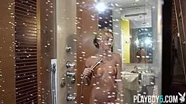 Tight Body Canadian Blonde Playboy Model Gets Naked In A Shower