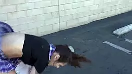 slutty skater kasie castle in skirt takes majors massive cock inside her