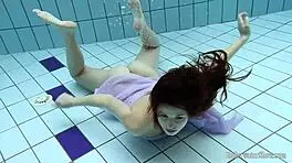 Aneta Big Tits In Purple Dress Pool