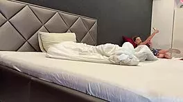 Petite alice and lilly tease legs feet in miniskirt