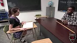 slutty skater kasie castle in skirt takes majors massive cock inside her