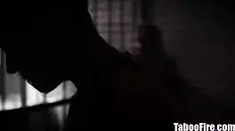 Blonde teen threesome fucked by prison guards