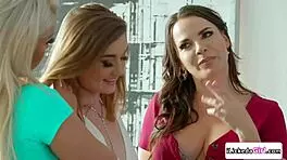 Lesbian Couple Double Penetrating Neighbor With Strap On