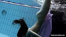 Aneta Big Tits In Purple Dress Pool