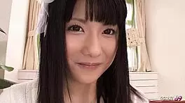 Petite japanese teen gets first dildo anal while sucking and cumming in mouth at jav casting