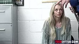 Petite Young Girl Banged by Security for Stealing