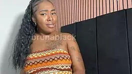 Watch brunette teen give jerk off instructions, doubting you won't cum to her natural tits and pussy