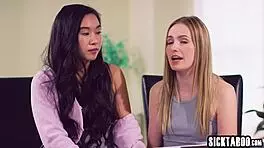 Marriage Counselor Kenzie Taylor Fucks Couple Scarlett Sage and Teen Asian