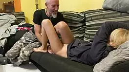 amateur couple fucks passionately at home with blonde and wildspainman
