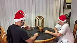 Sexo na ceia de natal entre amigos