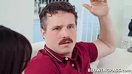 i get blowjob from teen brunette