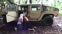 hardcore squirt and outdoor bondage in military uniform