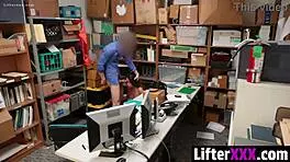 the officer apprehends shane blair after and takes her to the lp office - lifterxxx