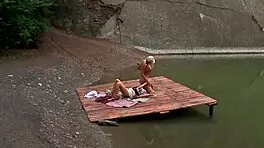 Caylian Curtis And Divinity Love Have A Lesbian Moment With Masturbation And Facial