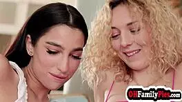 Teen Friends Isabella De Laa And Kama Oxi Seek Dirty Fun Watched By Guy While Kissing Teens