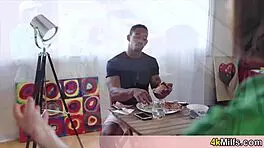 hypno trick fills pizza chick's white pussy