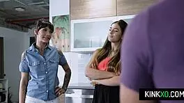 oh yeah kitty carrera and sofie reyez in wild threesome blowjob