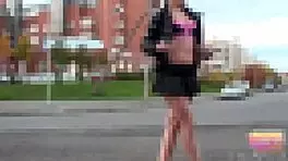 flashing my panties outdoors feels way more exciting than indoors, don't you think?