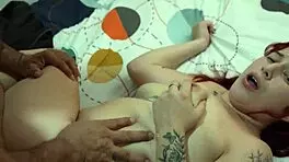 Horny colombian gets her stepfather's cum on her tits