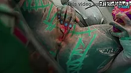 Anal Solo for Skinny Tattooed Girl Dildos and Fucks Her Tiny Butthole