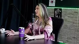 Teen Blonde in Lingerie Enjoys First Time Menage and Halloween Fun