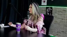 Teen Blonde in Lingerie Enjoys First Time Menage and Halloween Fun