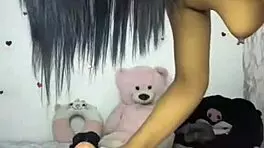 Skinny Pretty Girl Playing With Her Dildo