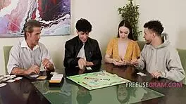 Friends establish freeuse fucking rule, involving licking, cumshot, and various positions