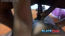 Cute ebony babe participates in homemade bedroom casting