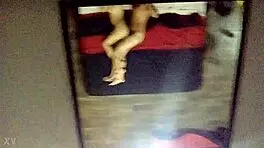 Young Mexican Girl Poses In Hotel Mirror