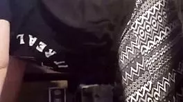 Huge ass babe rips clothes during workout for tit play and anal masturbation!