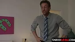 my stepdaughter's sweet tight pussy grips me hard